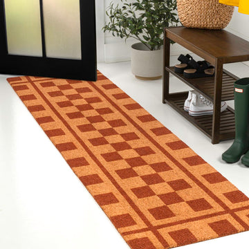Harper Classic Farmhouse Checkerboard Coir Area Rug